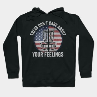 Funny Disc Golf Player Saying USA American Flag Hoodie